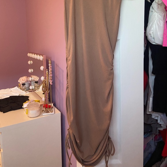 SHEIN Ruched Drawstring Bodycon Mini Dress - Picture 8 of 9